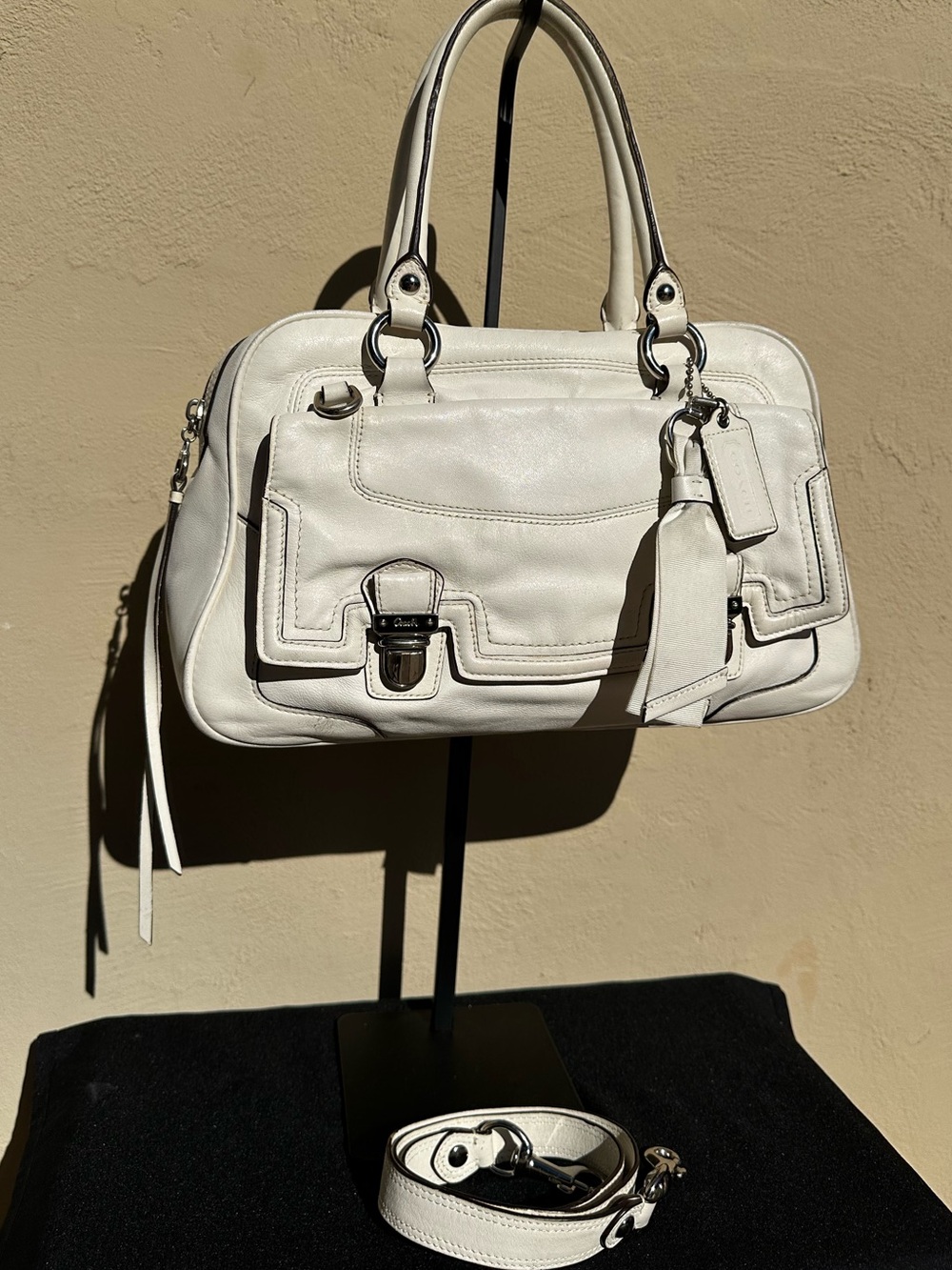 🐇 Y2K Coach Poppy Leather Pushlock Satchel 17888 🐇